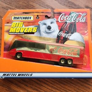 Vintage collectible 1998 Matchbox Big Movers Series Coca-Cola Bus